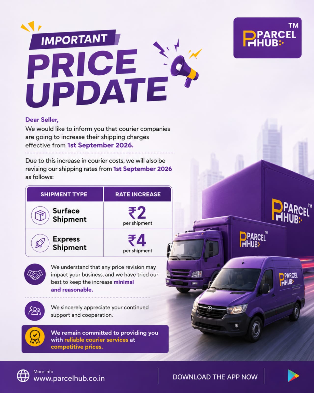Notice Price Update